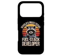 Most Feral Full Stack Developer Funny Raccoon Coder Dev Men Case for iPhone 17 Pro