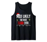 Most Likely The Best Clara Ever Xmas Holiday Christmas Tank Top