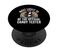 Most Likely To Be The Official Candy Tester Funny Halloween PopSockets Adhesive PopGrip