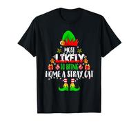 Most Likely to Bring Home A Stray Cat Matching Christmas Elf T-Shirt