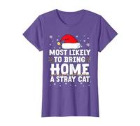 Most Likely To Bring Home A Stray Cat Tee Matching Christmas T-Shirt