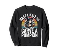 Most Likely To Carve A Pumpkin Funny Halloween Sweatshirt