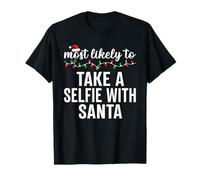 Most Likely to Christmas Matching Family Pajamas Apparel T-Shirt