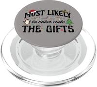 Most Likely To Color Code The Gifts Festive Holiday Design PopSockets PopGrip for MagSafe