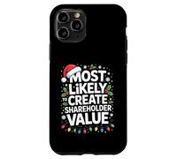 Most Likely To Create Shareholder Value Funny Xmas Pattern Case for iPhone 11 Pro