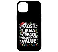 Most Likely To Create Shareholder Value Funny Xmas Pattern Case for iPhone 14 Plus