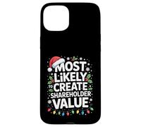 Most Likely To Create Shareholder Value Funny Xmas Pattern Case for iPhone 15 Plus