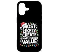 Most Likely To Create Shareholder Value Funny Xmas Pattern Case for iPhone 17