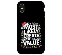Most Likely To Create Shareholder Value Funny Xmas Pattern Case for iPhone X/XS