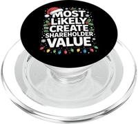 Most Likely To Create Shareholder Value Funny Xmas Pattern PopSockets PopGrip for MagSafe