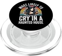 Most Likely To Cry In A Haunted House Funny Halloween PopSockets PopGrip for MagSafe