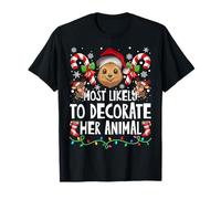 Most Likely to Decorate Her Quokka Animal Ugly Christmas T-Shirt