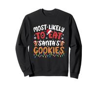 Most-Likely-To Eat Santa's Cookies Christmas Family Matching Sweatshirt