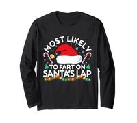 Most Likely to Fart On Santa's Lap Family Matching Christmas Long Sleeve T-Shirt