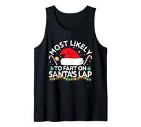 Most Likely to Fart On Santa's Lap Family Matching Christmas Tank Top