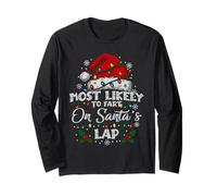 Most Likely to Fart On Santa's Lap Matching Family Christmas Long Sleeve T-Shirt