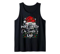 Most Likely to Fart On Santa's Lap Matching Family Christmas Tank Top