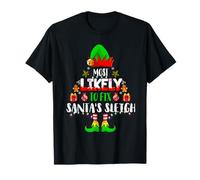 Most Likely to Fix Santa Sleigh Family Matching Christmas Pj T-Shirt