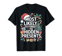 Most Likely to Forget The Hidden Tree Lights Xmas T-Shirt