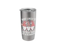 Most Likely to Get Run Over by A Reindeer Festive Christmas Stainless Steel Insulated Tumbler
