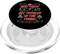 Most Likely to Get Tangled in the Tinsel, Christmas Design PopSockets PopGrip for MagSafe