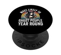 Most Likely To Ghost People Year Round Funny Halloween PopSockets Adhesive PopGrip