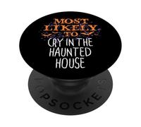 Most Likely To Halloween Cry In The Haunted House Matching PopSockets Adhesive PopGrip