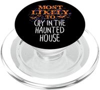 Most Likely To Halloween Cry In The Haunted House Matching PopSockets PopGrip for MagSafe