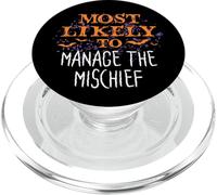 Most Likely To Halloween Manage The Mischief Matching PopSockets PopGrip for MagSafe