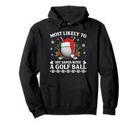Most Likely To Hit Santa With A Golf Ball Christmas Pajamas Pullover Hoodie