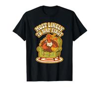 Most Likely to Nap First Time Sleepy Bird Turkey Napping Value Graphic T-Shirt