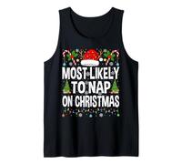 Most Likely to Nap On Christmas Family Matching Christmas Tank Top