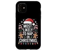 Most Likely To Nap On Christmas Holiday Party Santa Lovers Case for iPhone 11