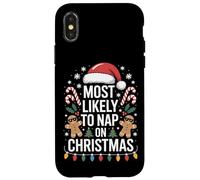 Most Likely To Nap On Christmas Holiday Party Santa Lovers Case for iPhone X/XS