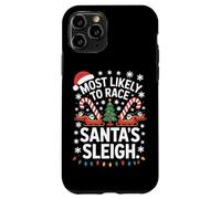 Most Likely To Race Santa's Sleigh Christmas Lights Case for iPhone 11 Pro