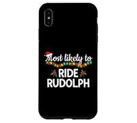 Most Likely To Ride Rudolph Funny Family Matching Christmas Case for iPhone XS Max