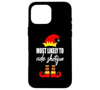 Most Likely To Ride Shotgun Elf Ugly Christmas Sweater Case for iPhone 16 Pro Max