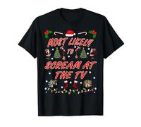 Most Likely to Scream at The TV Christmas Design T-Shirt