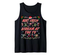 Most Likely to Scream at The TV Christmas Design Tank Top