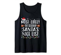 Most Likely To Sleigh Santa's Nice List Matching Christmas Tank Top