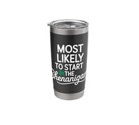 Most Likely to Start The Shenanigans Saint Patrick’s Day Stainless Steel Insulated Tumbler