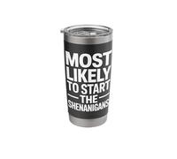 Most Likely to Start The Shenanigans Saint Patrick’s Day Stainless Steel Insulated Tumbler