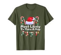 Most Likely to Take A Nap T-Shirt, Men, Olive Green, XX-Large