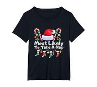 Most Likely to Take A Nap T-Shirt, Women's Plus, Black, 3X