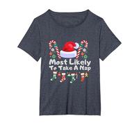 Most Likely to Take A Nap T-Shirt, Women's Plus, Heather Blue, 5X