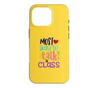 Most Likely To Talk In Class Funny Back To School Gift Case for iPhone 16 Pro