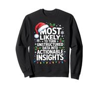 Most Likely To Turn Data Into Actionable Insights Xmas Humor Sweatshirt