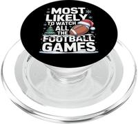Most Likely To Watch All The Football Games Fantasy League PopSockets PopGrip for MagSafe