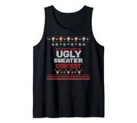 Most Likely to Win The Ugly Sweater Contest Funny Christmas Tank Top