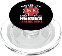 Most People Meet Their Heroes I Raised Mine EMS Paramedic PopSockets PopGrip for MagSafe